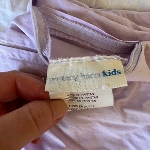 PB kids crib duvet lavender cotton